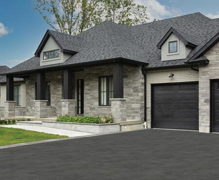 House using Granada stone and Contempo stone PRP products from Brampton Brick 